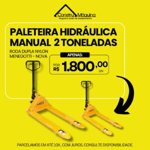 PALETEIRA HIDRAULICA MANUAL 2 TONELADAS